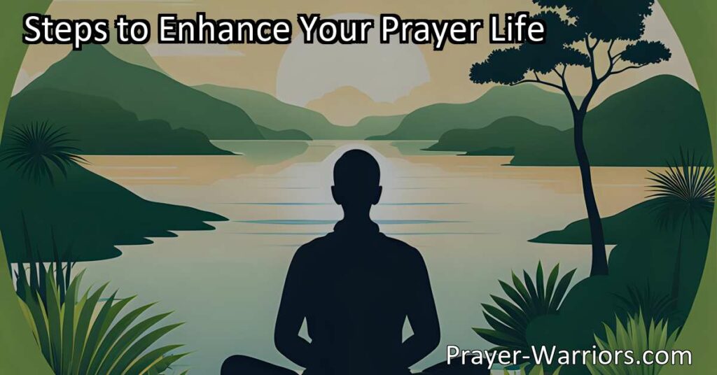 Improve your prayer life with these simple steps. Find a quiet space