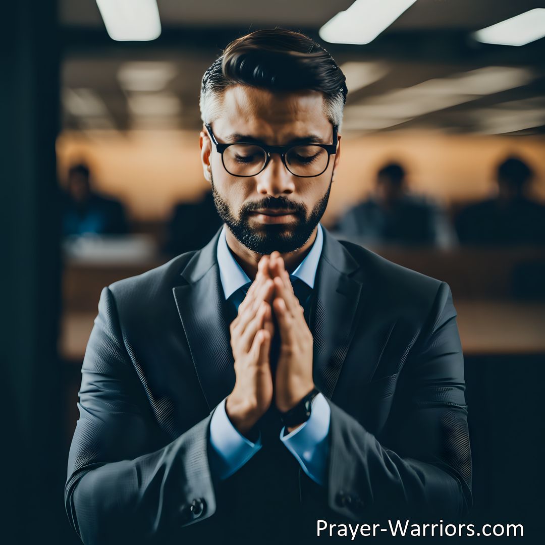 Freely Shareable Prayer Image Learn how to pray for your boss with respect and honor. Lift them up in prayer for their success, personal growth, and a harmonious work environment. Pray boss lifting respect honor.
