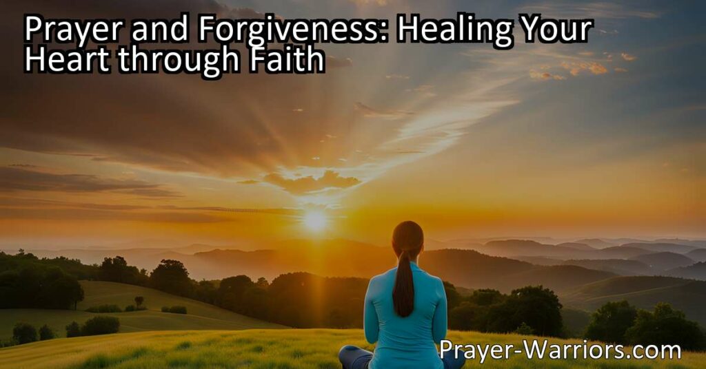 Healing your heart through prayer and forgiveness. Find solace and contentment through faith. Experience transformative healing and a stronger connection to your faith. Unlock the power of prayer and forgiveness.
