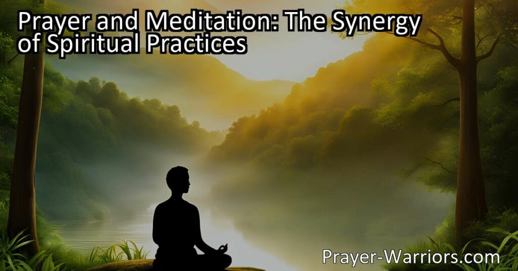 Discover the transformative power of prayer and meditation in nurturing our souls and finding inner peace. Experience the synergy of spiritual practices for profound connection with the divine. Unlock your limitless potential.