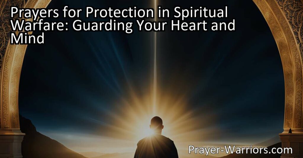 Find solace in spirituality through prayers for protection in spiritual warfare. Guard your heart and mind from negative influences. Seek strength and guidance to overcome battles. Pray for protection