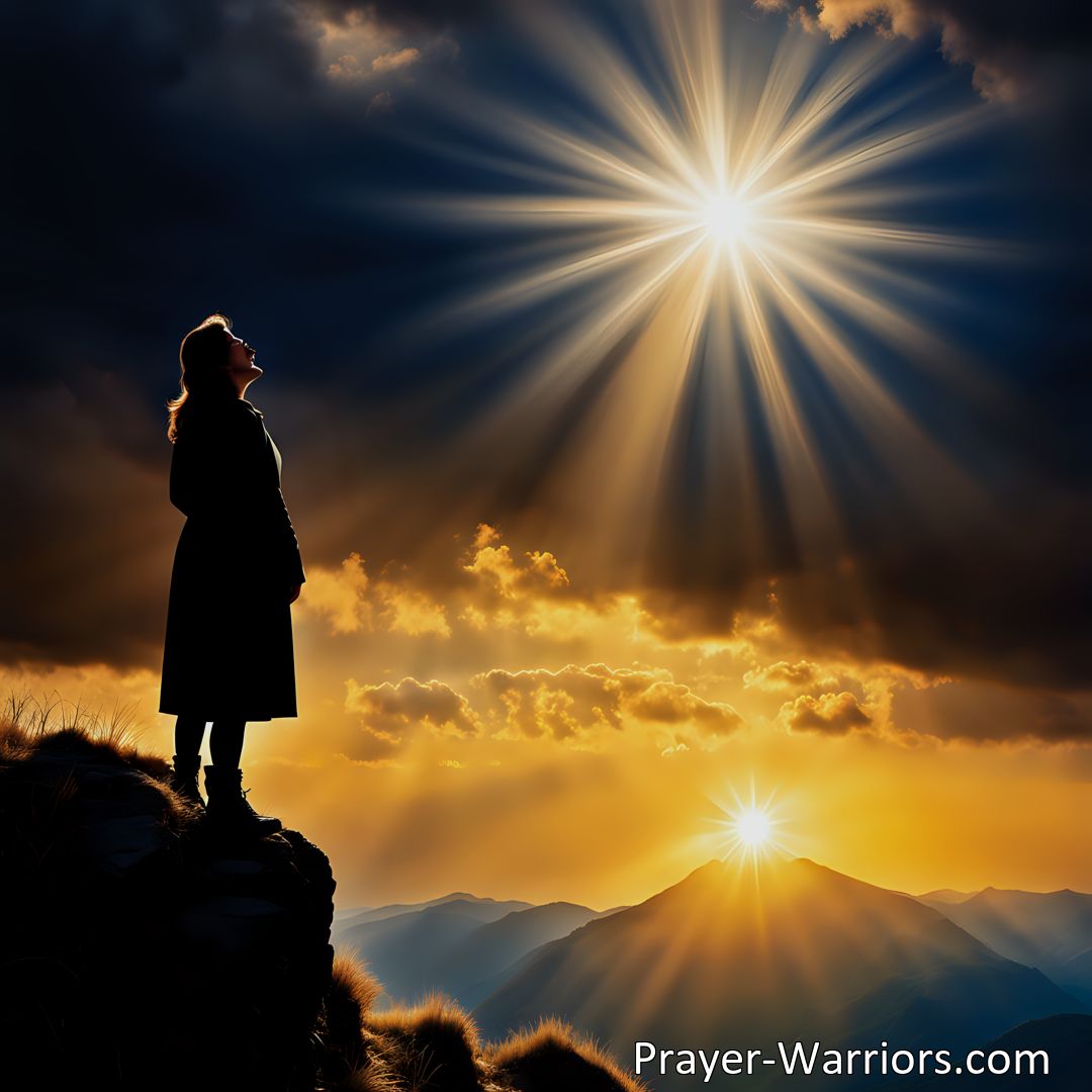 Freely Shareable Hymn Inspired Image Find hope and joy in the midst of challenges with After Clouds We See The Sun. Embrace faith, trust in God's timing, and discover solace and joy in every trial. Experience the sun after the clouds.