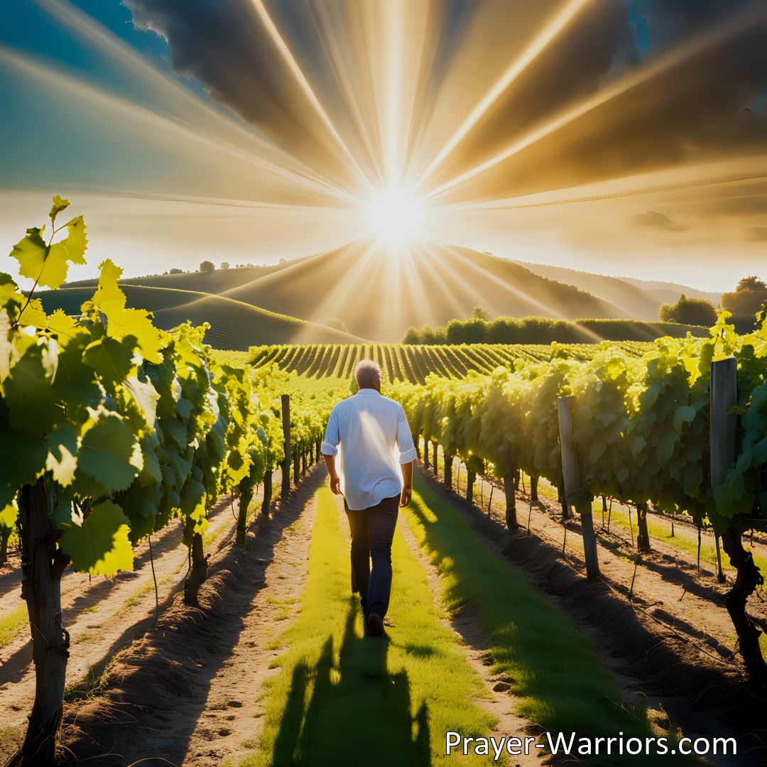 Freely Shareable Hymn Inspired Image Experience the devotion and longing for heavenly echoes in As I Labor For Jesus In His Vineyard Below. Find strength and inspiration to persevere in your journey with Jesus. Discover the power of divine connection.