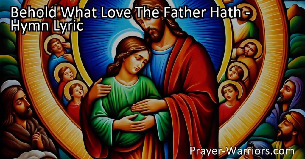 Discover the immense love the Father has given us in this beautiful hymn. Experience His selfless sacrifice and the eternal blessings of peace and goodwill. Behold What Love The Father Hath.