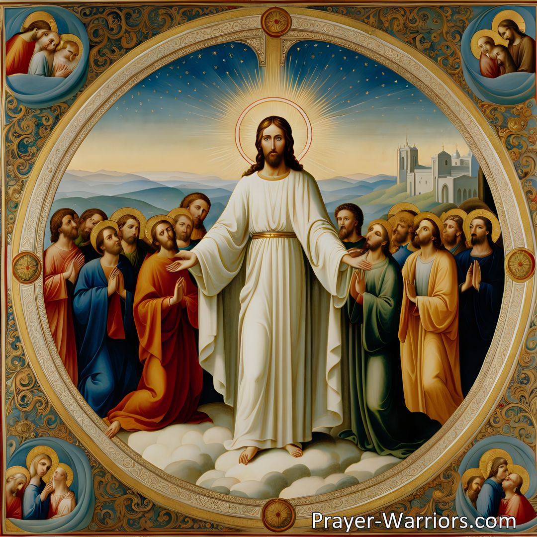 Freely Shareable Hymn Inspired Image Discover the powerful hymn Blessed Jesus We Are Here, filled with faith, hope, and awe in the presence of our Savior. Embrace His love and find peace.