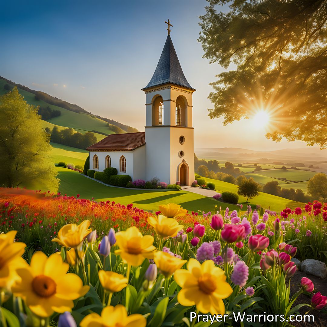 Freely Shareable Hymn Inspired Image Rejoice in the joyful tidings of Easter with the hymn Chime Out Ye Bells Of Beauty. Experience the power and significance of bells as they proclaim the Lord, the risen King, with their sweetest music.