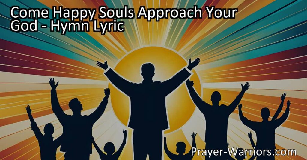 Approach your God with joy and gratitude as you sing melodious songs. Find healing