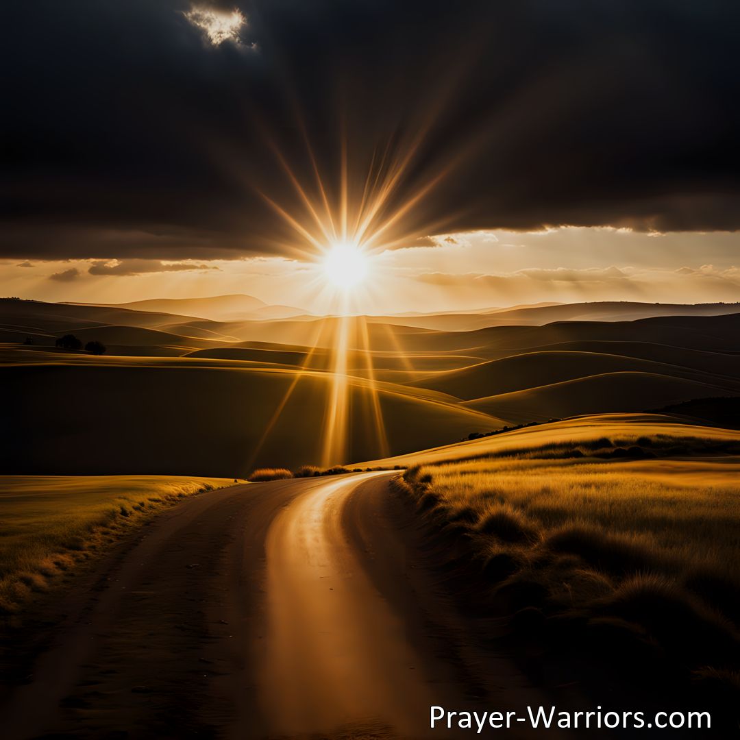 Freely Shareable Hymn Inspired Image Discover the power of the gospel sunshine and its transformative effects. Share its light with others who long for the day. Let the gospel dwell within your soul and brighten the lives of those in darkness.