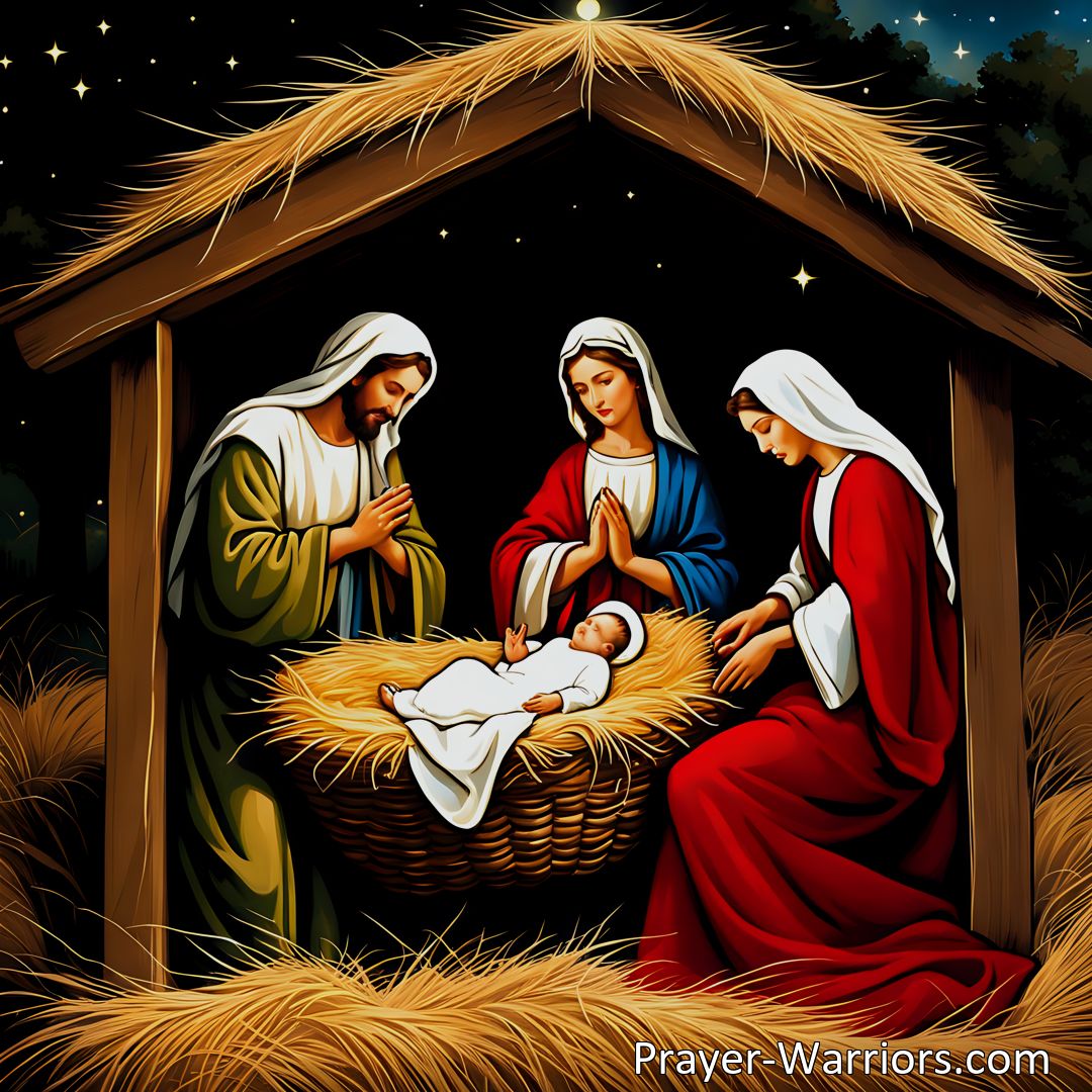 Freely Shareable Hymn Inspired Image Reflecting on the magnificent birth of Jesus, give due praises to the incarnate love of God in this joyful hymn. Unite in Hallelujah, as we celebrate Jesus, our God and King.