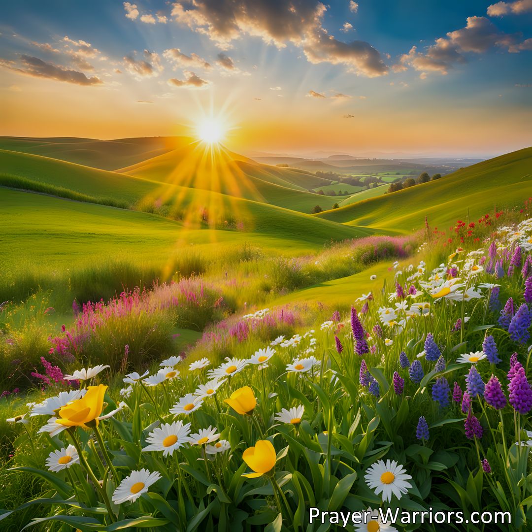 Freely Shareable Hymn Inspired Image Discover the beauty and renewal of spring in Flower Carol. Dive into the wonders of nature and the power of growth and transformation. Embrace charity, unity, and a revival of the heart. Keywords: Flower Carol, spring, rebirth, growth, nature, charity, revival, beauty.