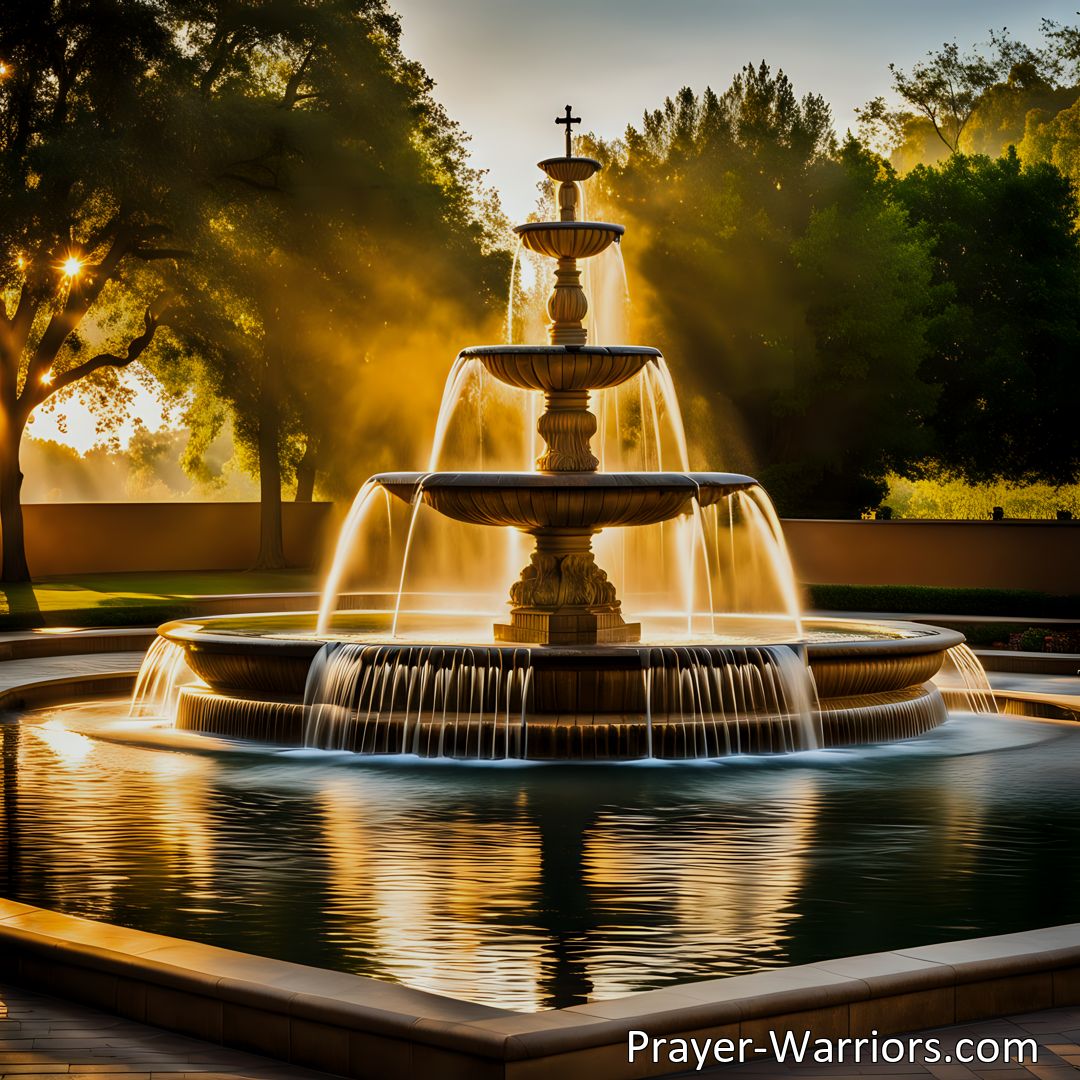 Freely Shareable Hymn Inspired Image Maximize the impact of the hymn Fountain Of Good, To Own Thy Love with its powerful message of charity and service. Explore the importance of helping those less fortunate and strengthening our connection with God. Start living a life of love and support.