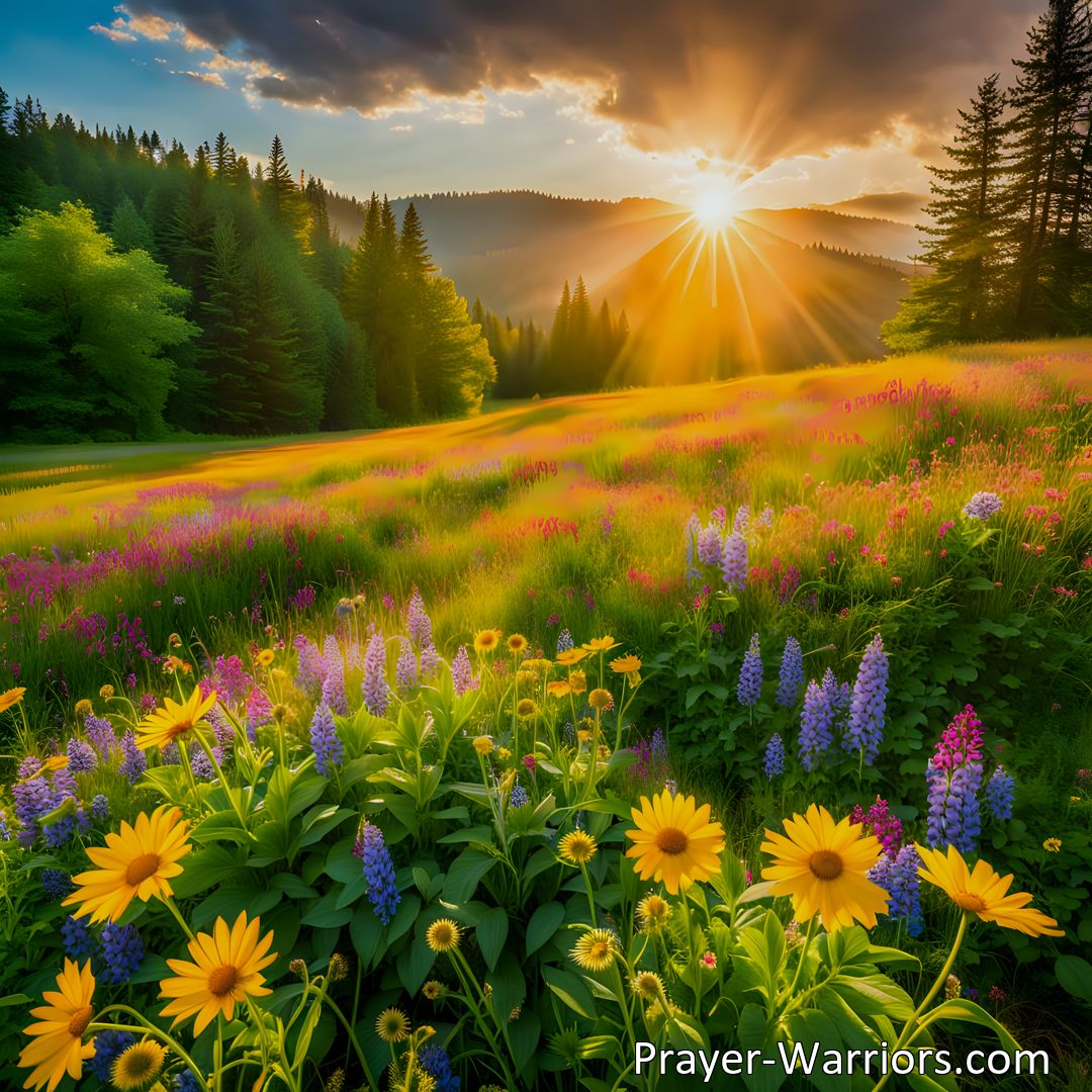 Freely Shareable Hymn Inspired Image Gather Up The Sunbeams All Along Life's Way: Embrace positivity and spread joy as you journey through life. Keep a glad song ringing in your heart for a fulfilling and rewarding life.