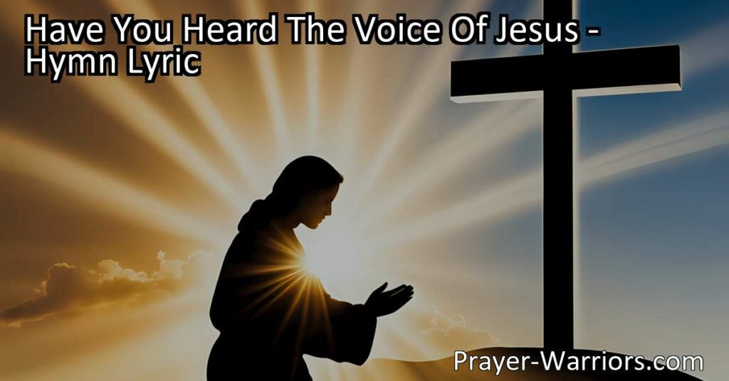 Maximize your spiritual journey by listening to the voice of Jesus. Discover your purpose