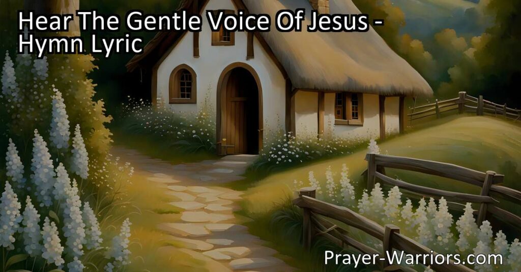 Experience comfort and guidance from Jesus in difficult times. His gentle voice calls to those burdened