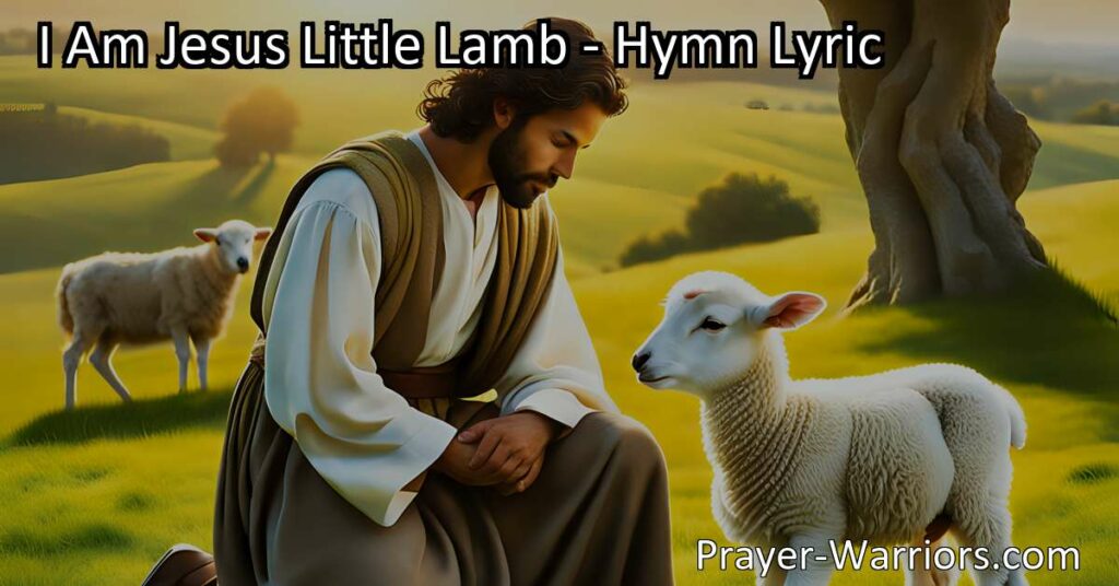 Discover the joy and comfort of being Jesus' little lamb. Find guidance
