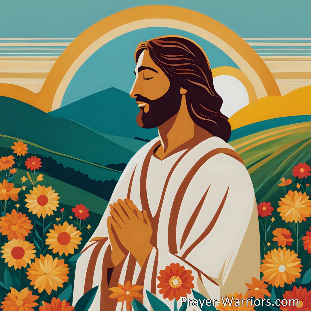 Freely Shareable Hymn Inspired Image Discover the comforting power of being alone with Jesus, finding solace in his love and resting in the sunshine of his smile. Experience true peace and joy.