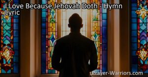 Experience the profound love and gratitude expressed in this hymn as the author praises Jehovah for listening to their prayers and delivering them from distress. Sing HALLELUJAH!