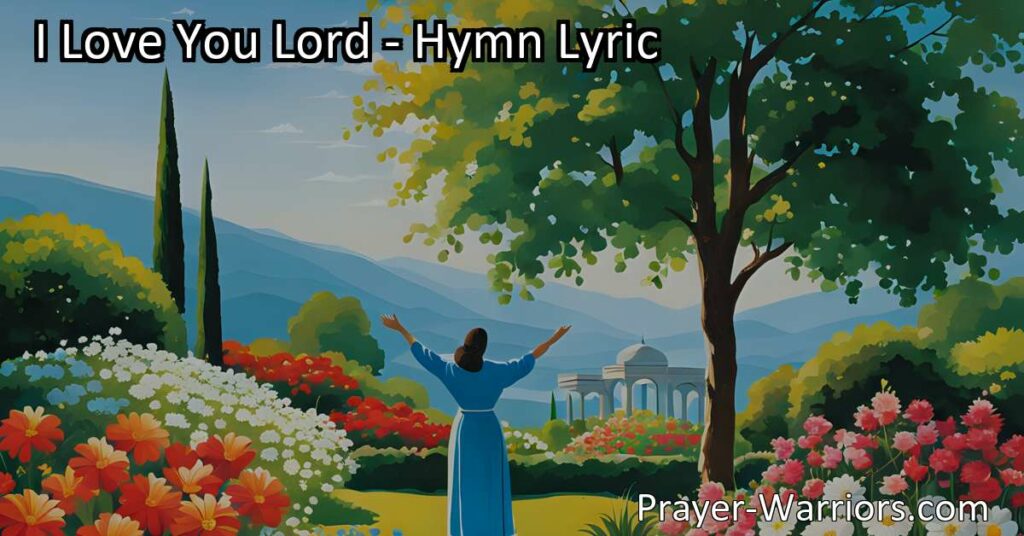 "I Love You Lord: A Heartfelt Expression of Worship | Singing hallelujah