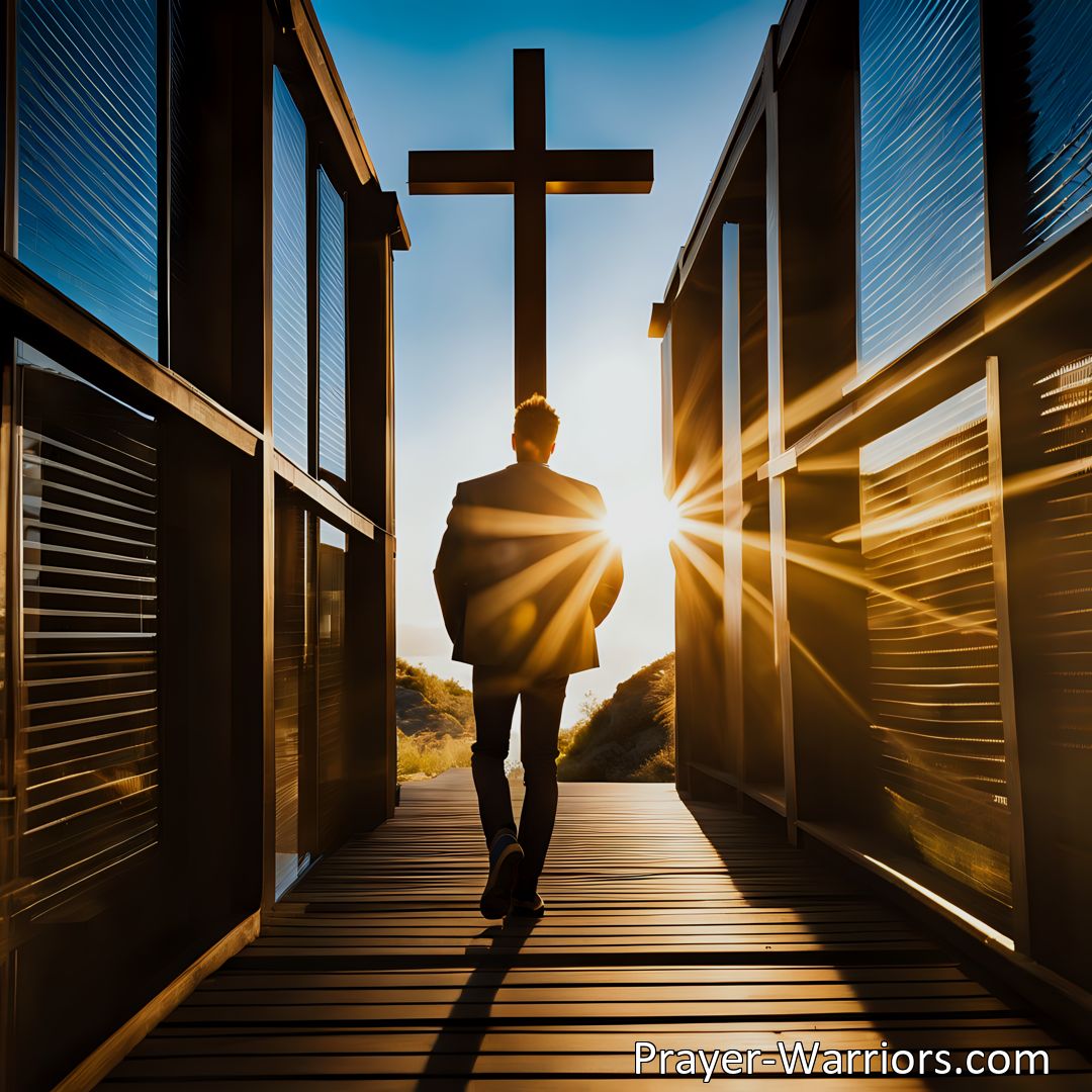 Freely Shareable Hymn Inspired Image Discover the power of bearing the cross for Jesus. Find comfort, guidance, and a lighter burden as you embrace His teachings and trust in Him. Your cares will grow light, and your soul will beam with sunshine.