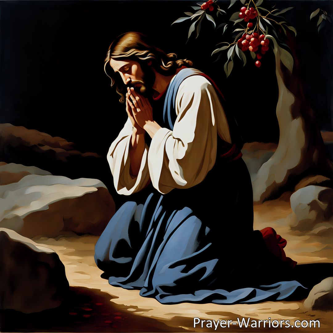 Freely Shareable Hymn Inspired Image Discover the profound sacrifice and love of Jesus in In Gethsemane Jesus I Can See. Enter the sacred garden and witness his anguish and redemption.