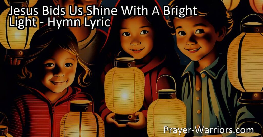 Embrace the call to shine brightly with Jesus' light. Reflect His love