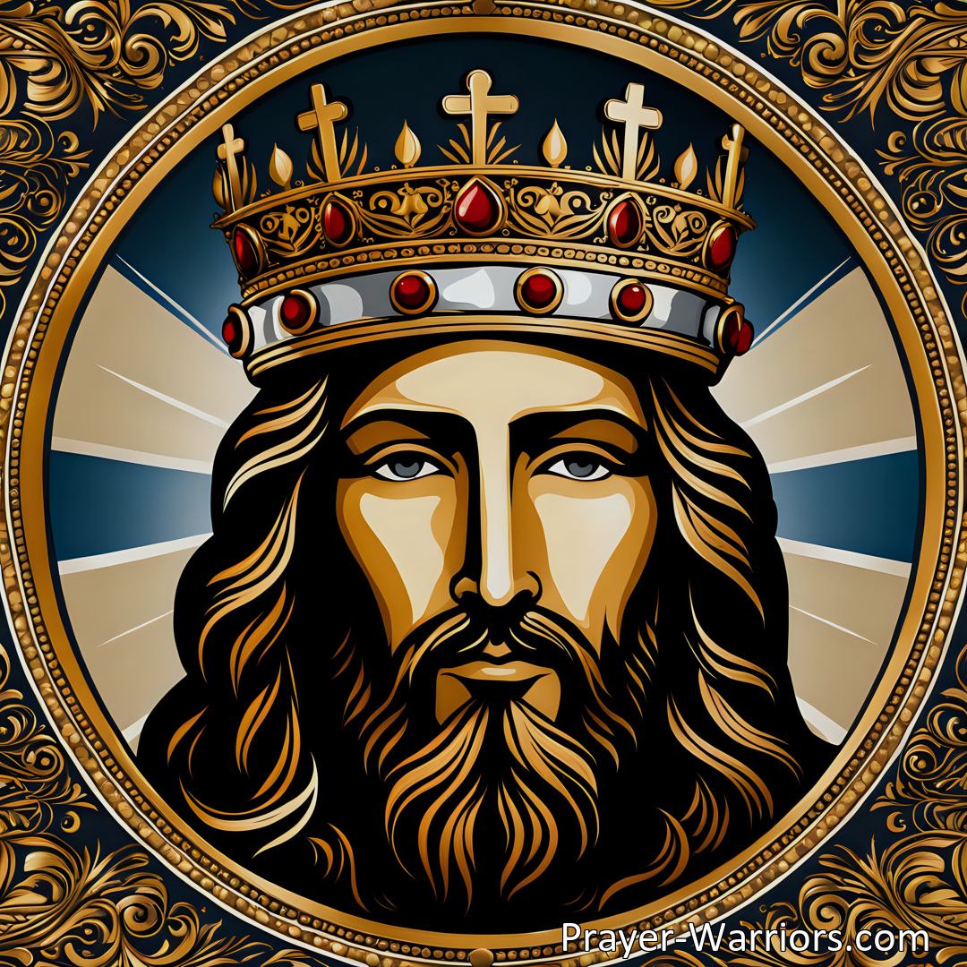 Freely Shareable Hymn Inspired Image Discover the significance of Jesus Is King, the ultimate ruler of all. His name holds power and authority, exalted above every other name. Surrender to His lordship and experience His active involvement in your life. Jesus is King, now and forever.