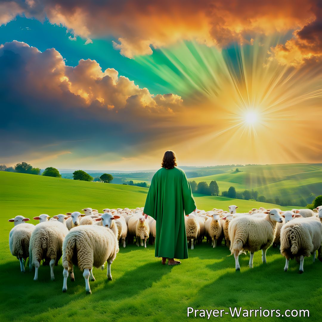 Freely Shareable Hymn Inspired Image Discover the love and guidance of Jesus, our faithful shepherd. Learn about his promise to return for his church and reign with us in glory. Trust in his guidance and eagerly await his coming. Jesus Is Our Loving Shepherd.