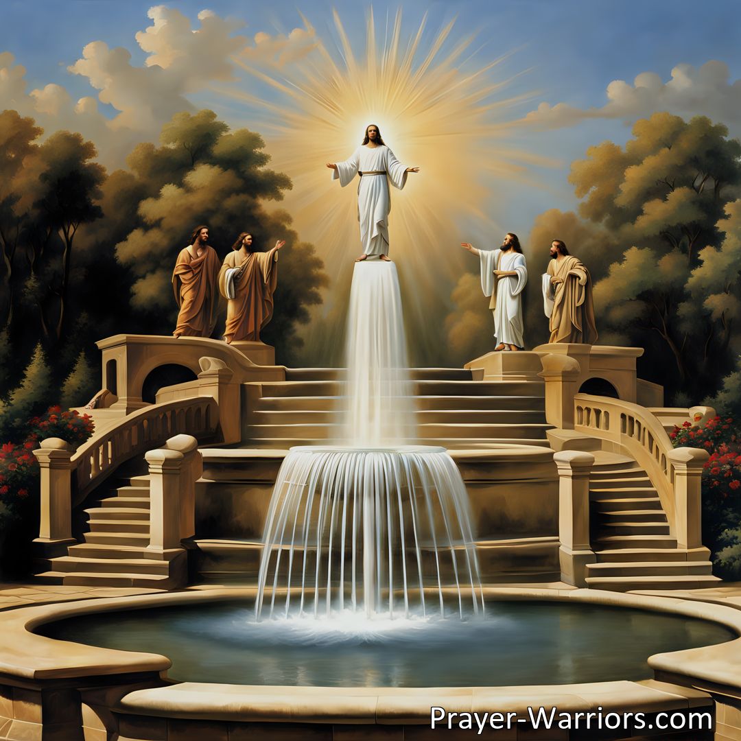 Freely Shareable Hymn Inspired Image Discover the only fountain that offers everlasting life. Find joy, purpose, and fulfillment in Jesus. Trust His love and don't delay seeking eternal life beyond this fleeting existence.