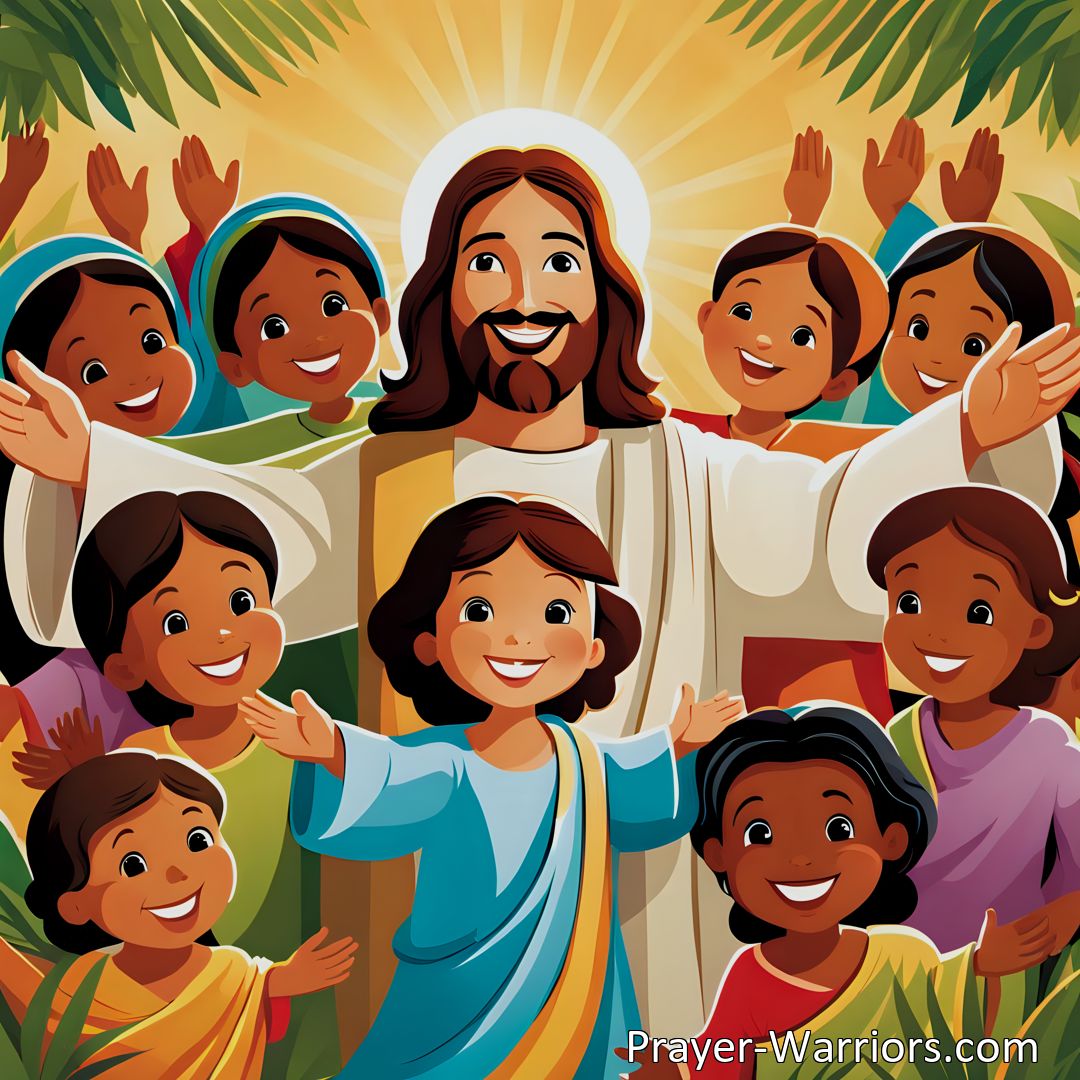 Freely Shareable Hymn Inspired Image Jesus Loves The Children Loves Them So: Teaching Kids about Unconditional Love and Salvation. Discover the power of Jesus' love for children and how it can impact their lives. Learn practical ways to teach them about salvation and nurture their faith.