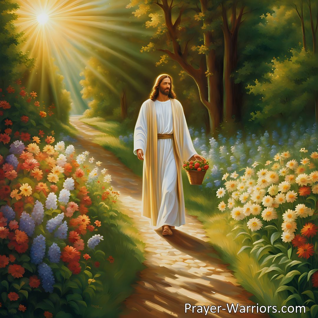 Freely Shareable Hymn Inspired Image Discover the uplifting hymn Jesus Only and its powerful message of prioritizing Jesus above all else. Find comfort in His unwavering presence, guidance, and love. Walk with Jesus and be truly blessed.