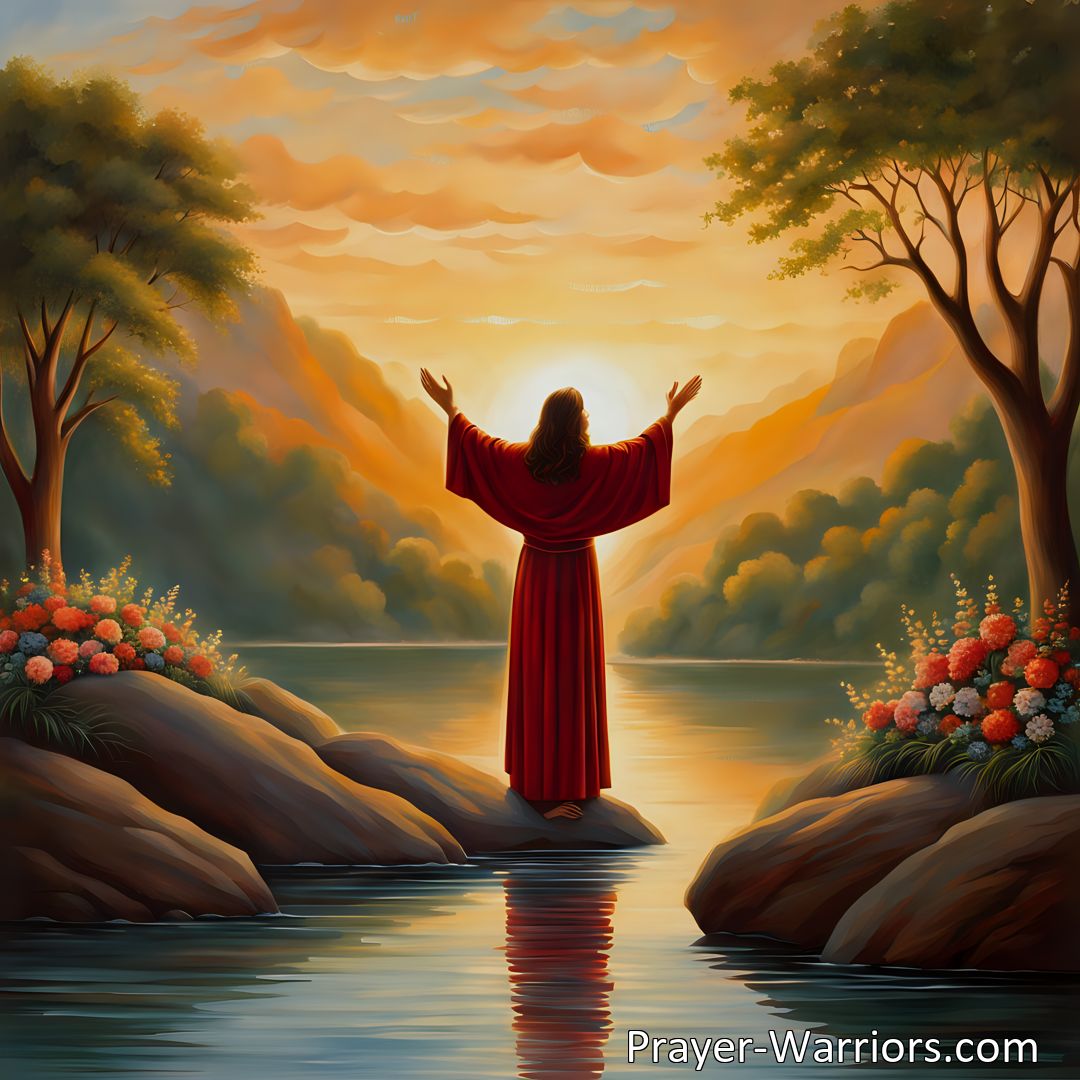 Freely Shareable Hymn Inspired Image Discover the joy of Jesus, the priceless treasure and true source of pleasure. Surrender to His love, find peace in His arms, and prioritize Him above all worldly glories.