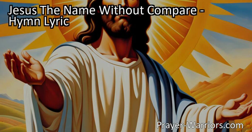 Discover the significance and power of Jesus' name. Find comfort