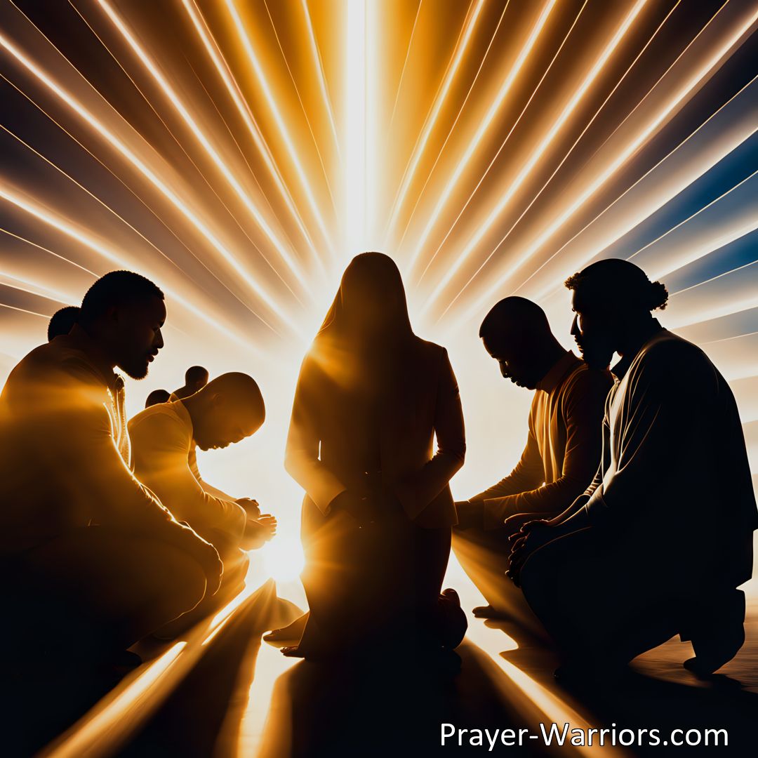 Freely Shareable Hymn Inspired Image Seeking Guidance, Strength, and Unity in Jesus This Midday Hour Of Prayer - Experience the transformative power of prayer and find solace in God's presence.