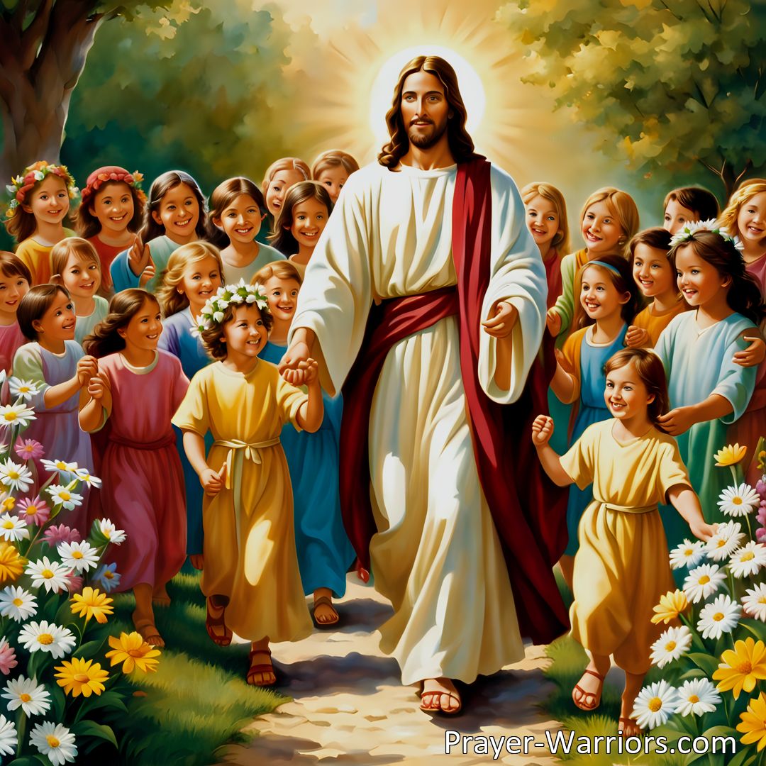 Freely Shareable Hymn Inspired Image Discover the love and guidance of Jesus in Jesus Who Calledst Little Ones To Thee. Explore His teachings on guiding children and find inspiration for your own journey. Let Jesus lead you to a path of joy and strength.