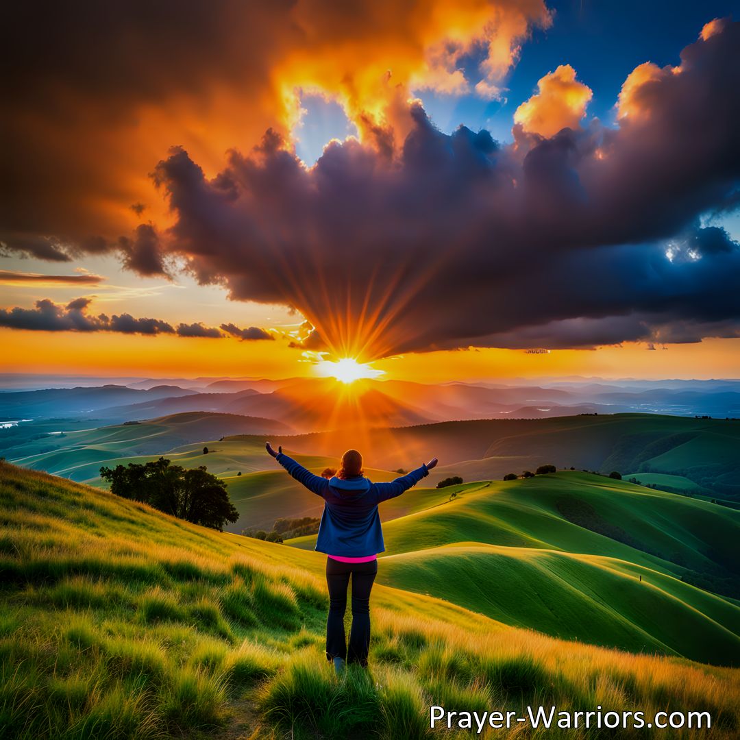 Freely Shareable Hymn Inspired Image Find strength and hope by focusing on the bright and sunny side of life with the hymn Keep On The Sunny Side. Embrace positivity and persevere through challenges. Keep on the sunny side for a brighter journey.