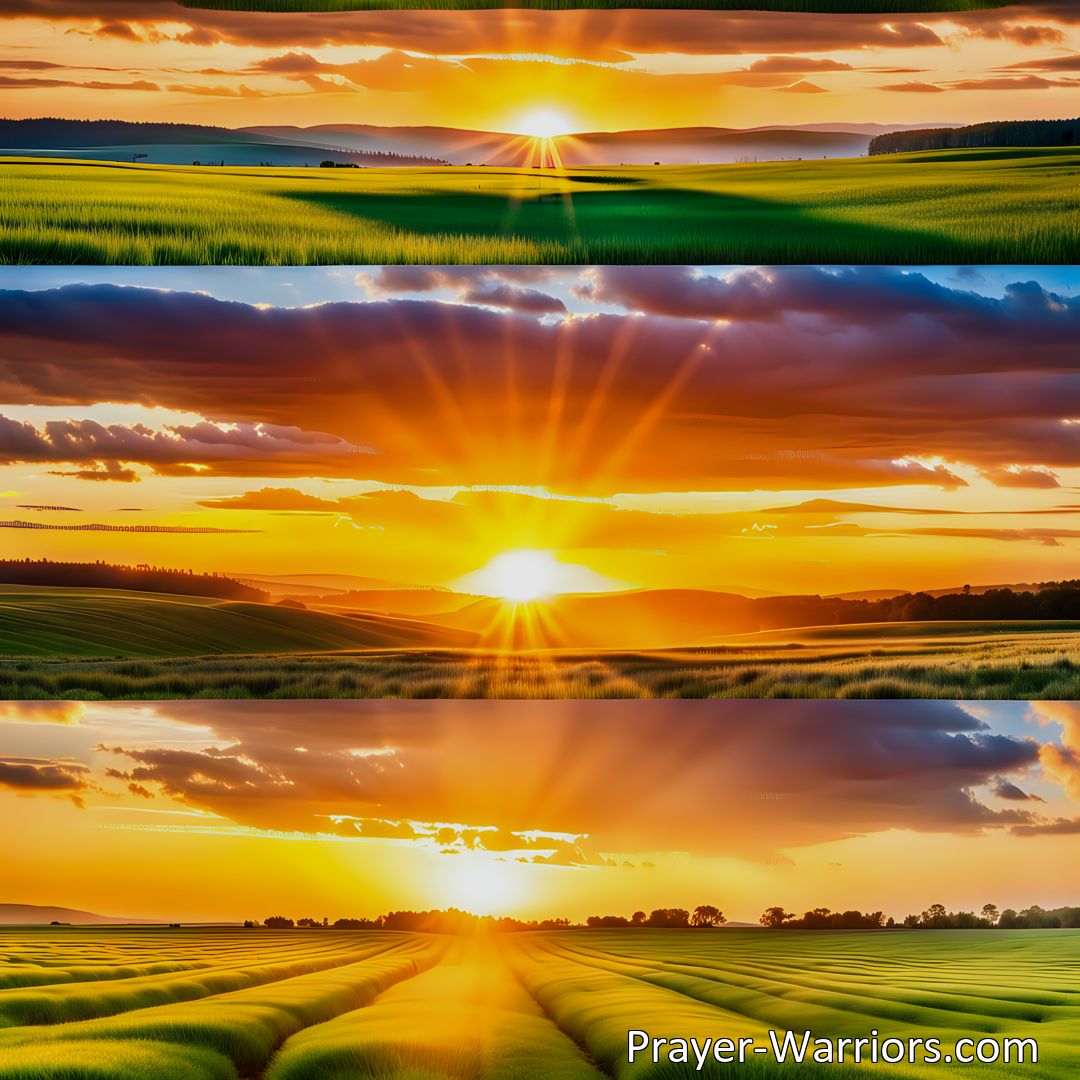 Freely Shareable Hymn Inspired Image Let The Golden Sunlight Shine Into Your Heart: Embrace Positivity & Overcome Obstacles. Transform your life with the incredible power of positivity.