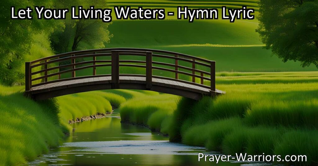 Discover peace and healing in Jesus. Let your living waters flow over your soul and let the Holy Spirit take control. Give your burdens to Him and sing to Jesus. Find freedom and eternal life.