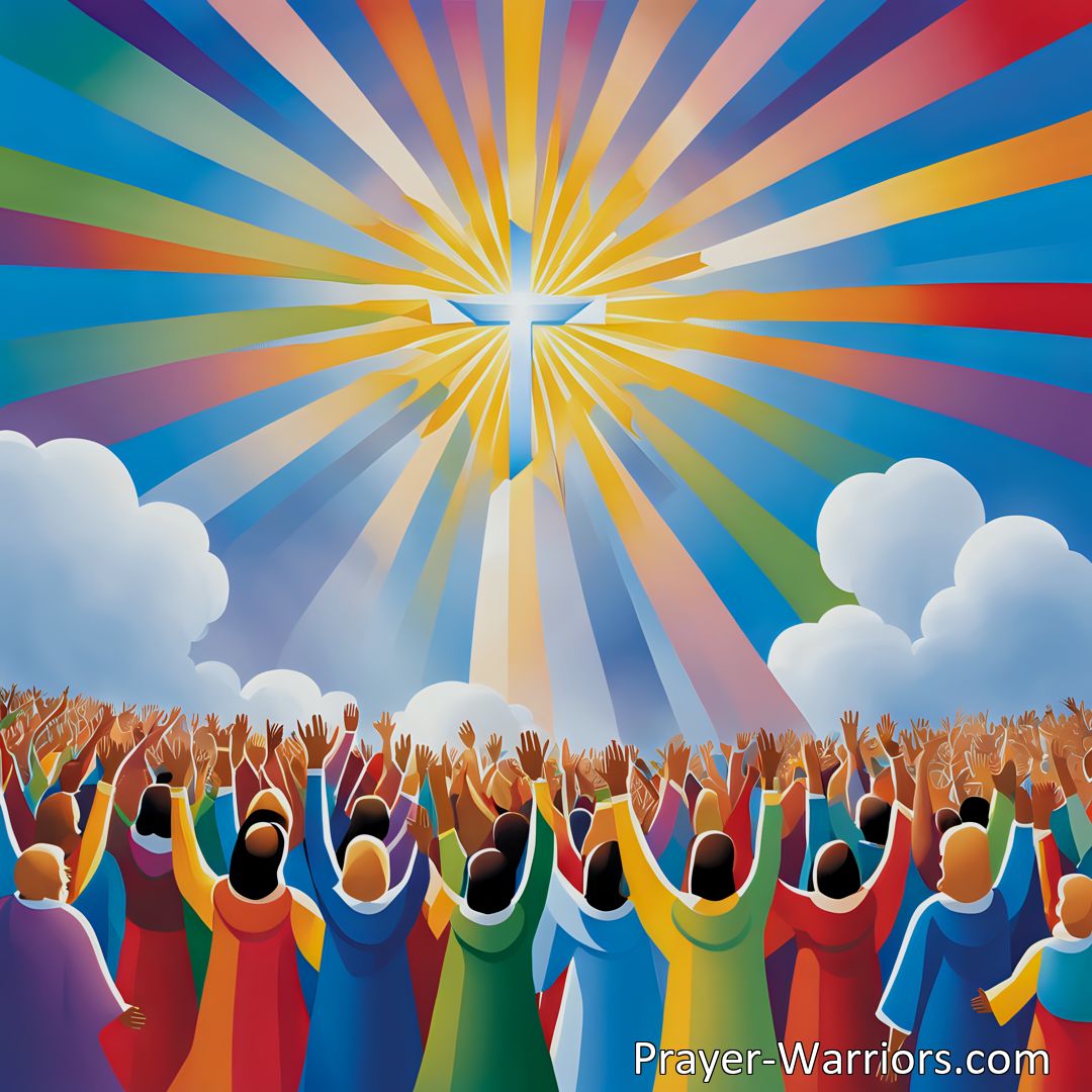 Freely Shareable Hymn Inspired Image Discover the power and love of Jesus Christ in the beloved hymn Lift the Royal Banner Higher. Raise His banner of freedom and salvation, proclaiming His sacrifice and eternal love for all. Join in the glorious anthem and experience the joy and fulfillment only Jesus can offer.