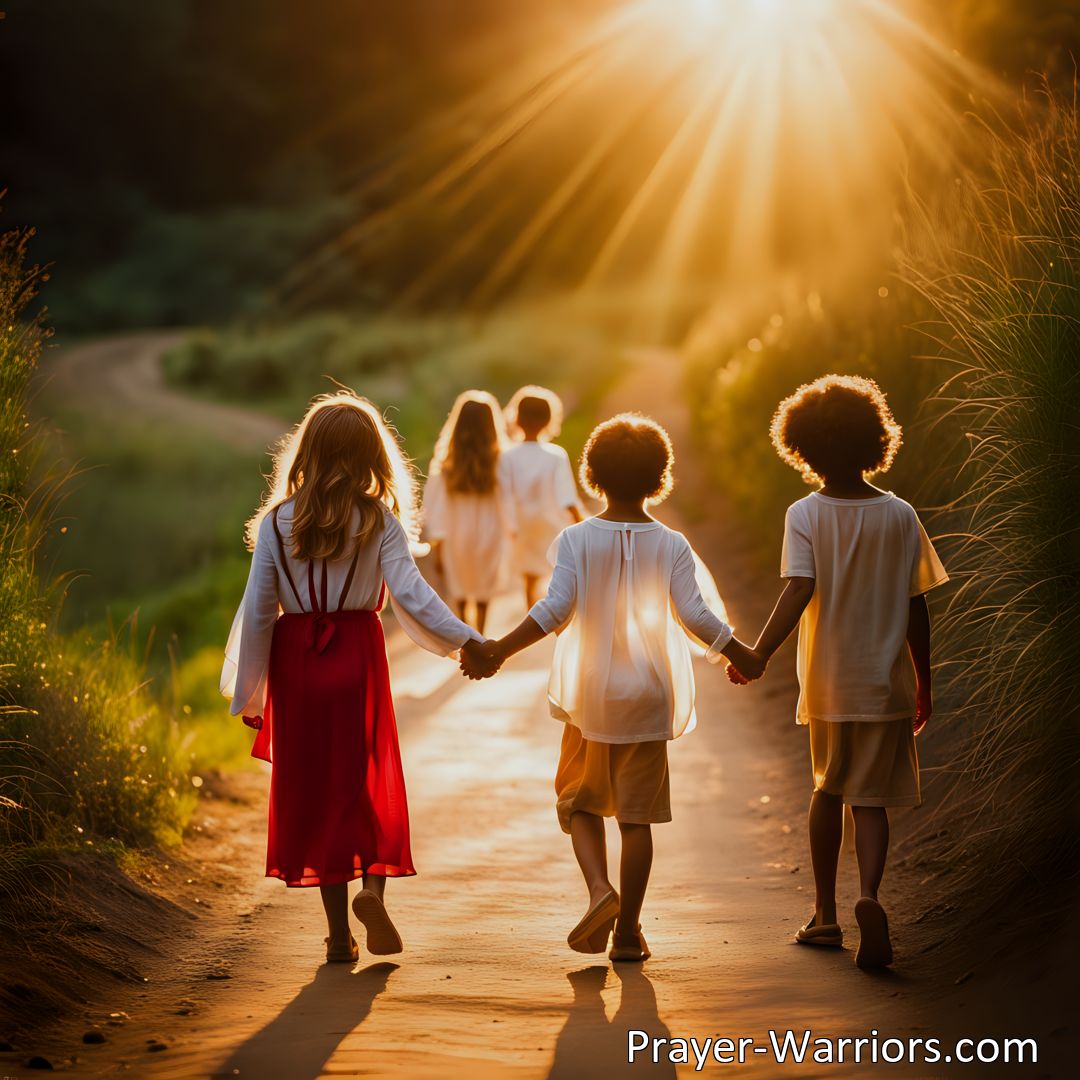 Freely Shareable Hymn Inspired Image Follow Jesus' footsteps and obey His voice on the safe and narrow path. Discover the joy that awaits His little children. Start your beautiful journey today.