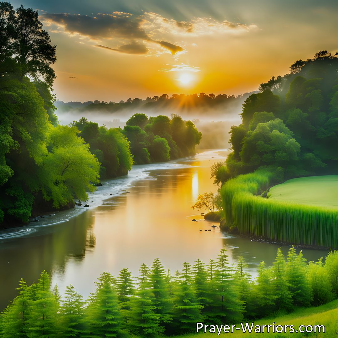 Freely Shareable Hymn Inspired Image Discover the peace and joy of living where the healing waters flow. Find refreshment, guidance, and true healing in life's journey. Cast your burdens aside and experience the power of faith.