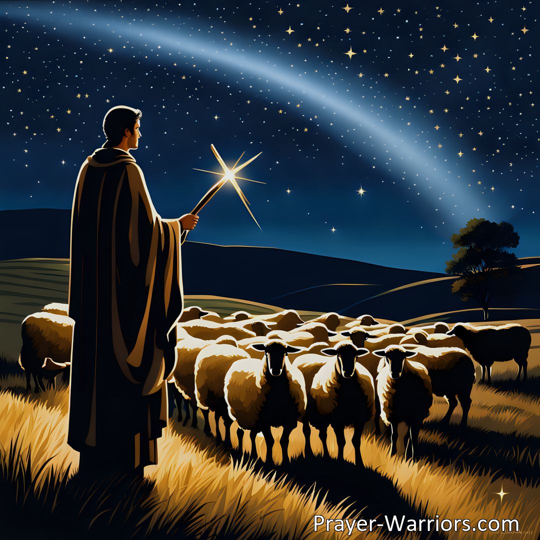 Freely Shareable Hymn Inspired Image Experience the profound story of some humble shepherds in Long Long Ago Some Shepherds. Join their extraordinary journey to encounter the Prince of Peace and find hope, joy, and divine love. Celebrate Christmas with this beautiful hymn.