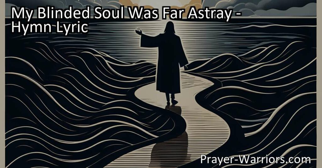 Experience the transformation of a blinded soul wandering far away from happiness and fulfillment. Discover hope and joy in Jesus