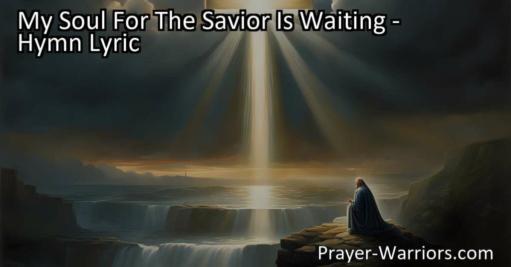 Discover the journey of faith and redemption in "My Soul For The Savior Is Waiting." Experience the deep longing for solace and forgiveness as a troubled soul seeks the embrace of the Savior. Dive into the struggles of doubt