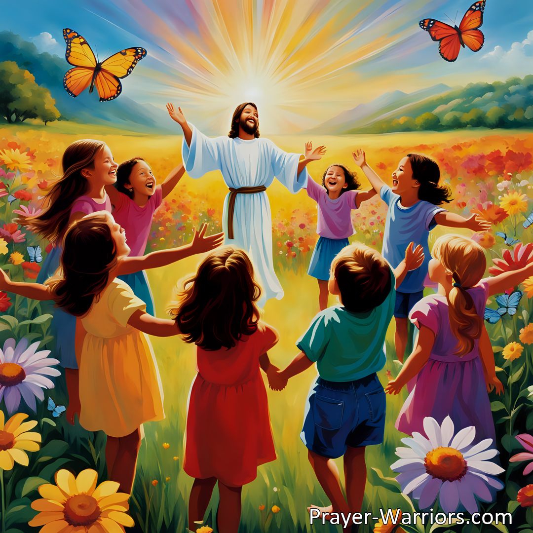 Freely Shareable Hymn Inspired Image O Come In Childhood's Sunny Hour: Seek Your Savior's Face. Find grace, salvation, and heavenly things as children. Remember the Shepherd and seek Him in your youth for love, hope, and peace.