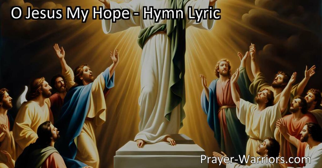 Discover the redemption and grace found in the sacrifice of Jesus in the hymn "O Jesus My Hope." Reflect on His love