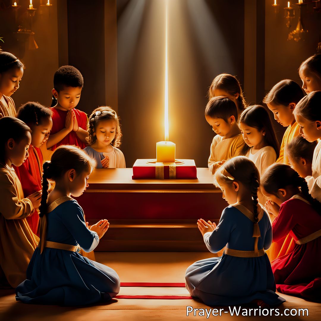 Freely Shareable Hymn Inspired Image Seek grace and guidance as humble children in the hymn O Lord Around Thine Altar Now. Join a community of believers in supplicating God's love and illumination, seeking solace and strength in His presence.
