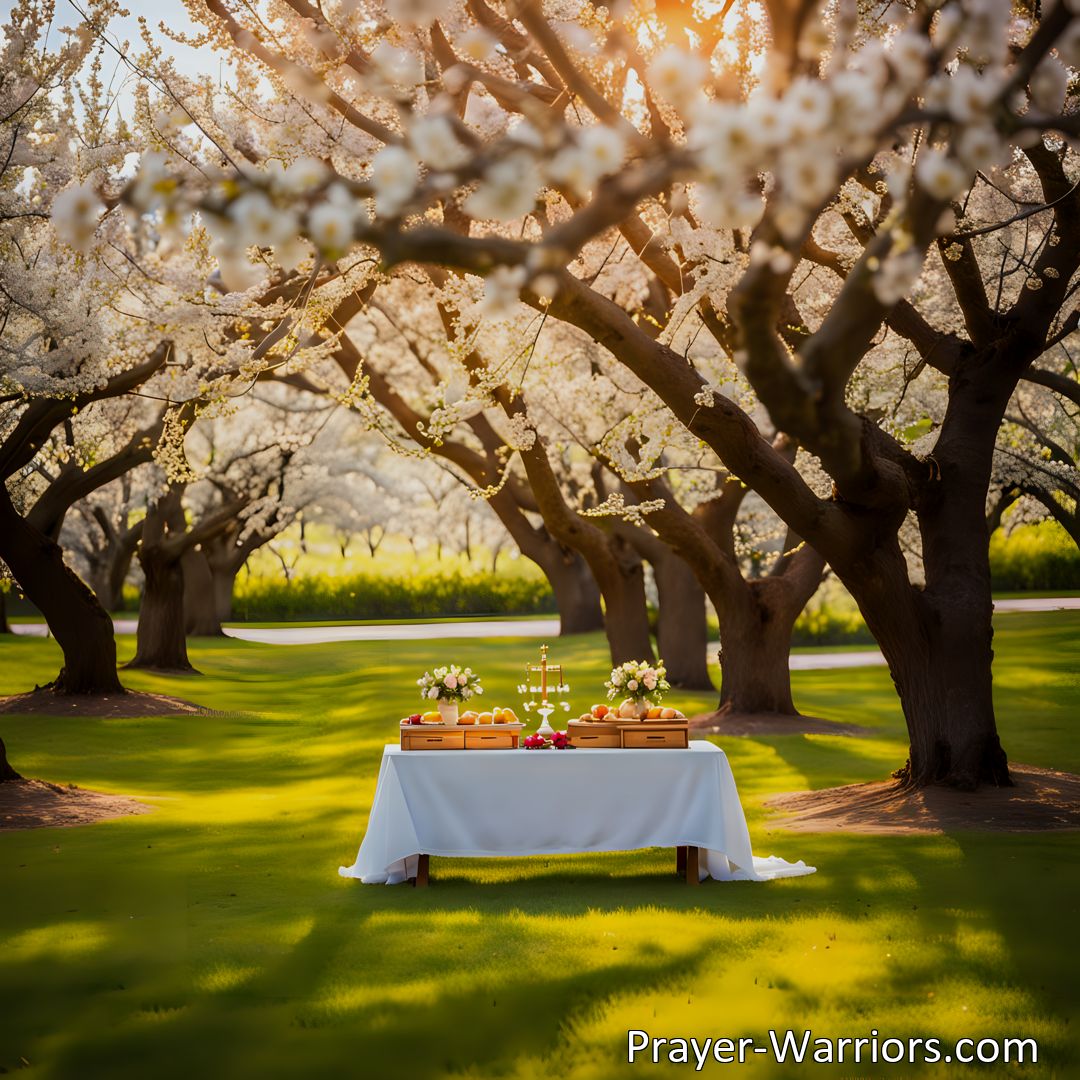 Freely Shareable Hymn Inspired Image Find joy and fulfillment in communion with Jesus. Adore Him in the act of receiving the bread, a gift of love worth untold. Let His presence guide and shape every aspect of your life. Keep Jesus in your heart always and become an instrument of His love and grace. O Lord Jesus, I Adore Thee: Finding Joy in Communion