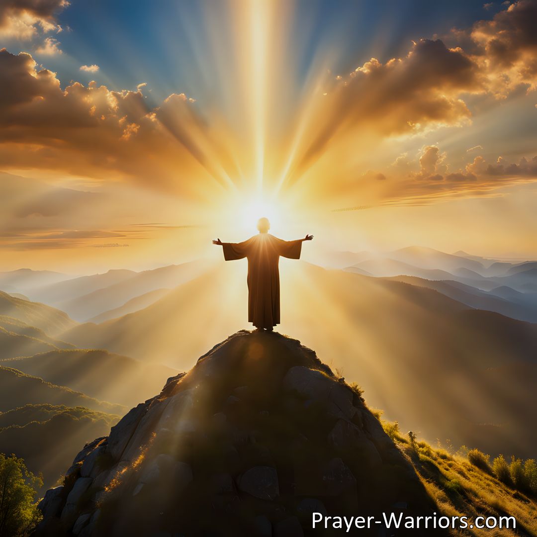 Freely Shareable Hymn Inspired Image Seeking Peace and Protection in Prayer - O My Soul On Wings Ascending. Find solace and guidance in the power of prayer, connecting with the divine and finding comfort in the holy mount.