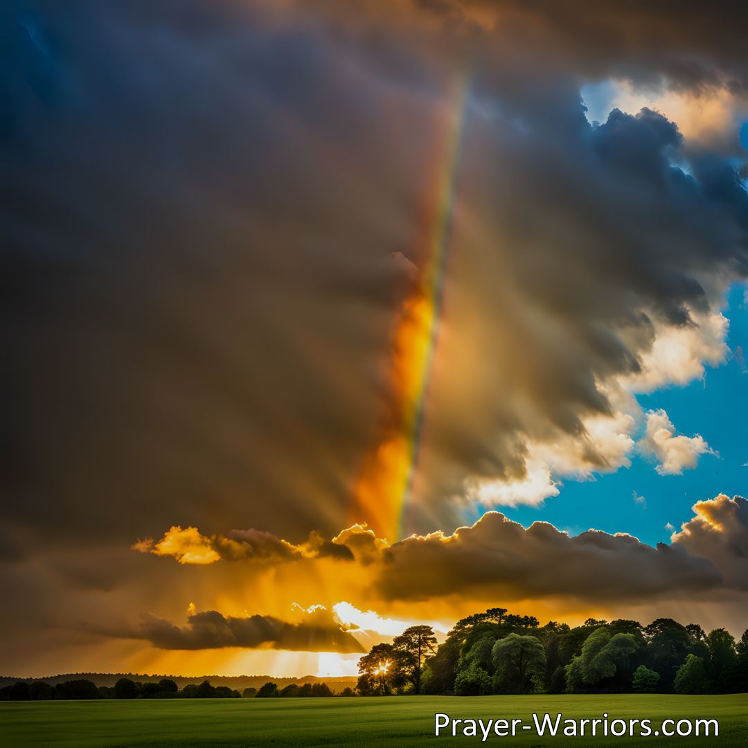 Freely Shareable Hymn Inspired Image Press onward through life's challenges with hope and trust in Christ. Find strength in his love and guidance through sun and rain, joy and pain. Overcome the shadows and rejoice in eternal victory.