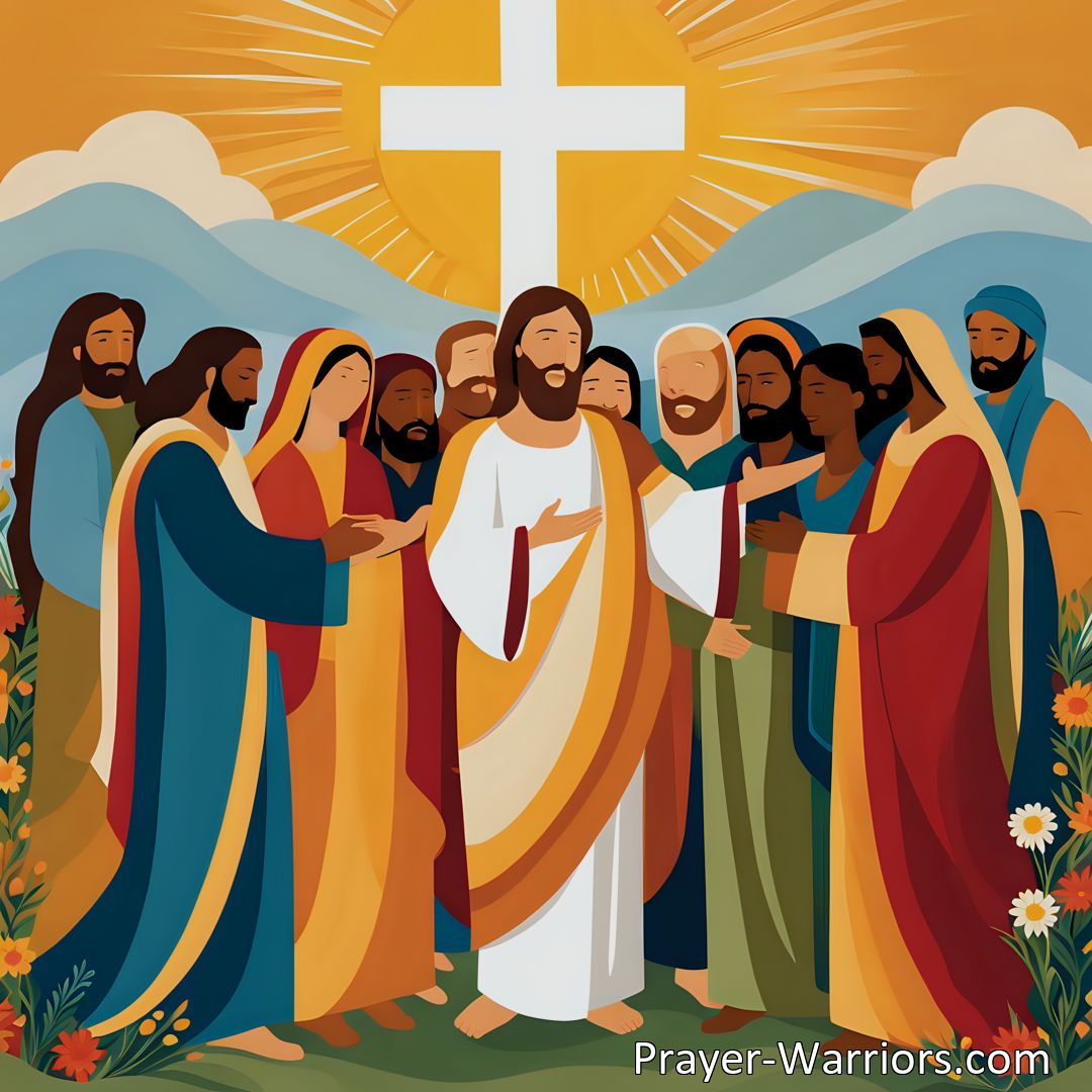 Freely Shareable Hymn Inspired Image Discover the love and redemption of Our Master Jesus Reigned Above. Experience His unconditional love, forgiveness, and the hope of eternal life.